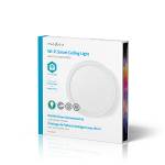 Nedis WIFILAW20WT Wi-Fi Smart Plafondlamp | Rond | ø 30 cm | Warm tot Koel Wit | 1200 lm | 18 W | Slank Design | Alum...