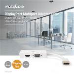 Nedis CCGP37366WT02 DisplayPort Multipoort-Adapterkabel | Mini-DisplayPort Male - VGA Female + DVI-D 24+1-Pins Female...