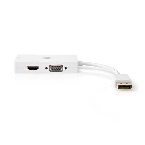 Nedis CCGP37366WT02 DisplayPort Multipoort-Adapterkabel | Mini-DisplayPort Male - VGA Female + DVI-D 24+1-Pins Female...