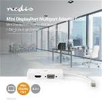 Nedis CCGP37466WT02 Mini-DisplayPort Multipoort-Adapterkabel | Mini-DisplayPort Male - VGA Female + DVI-D 24+1-Pins F...