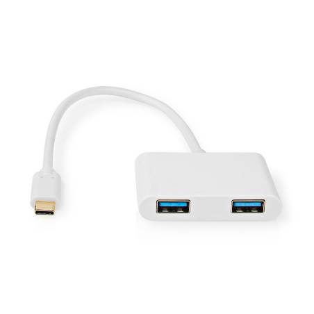 Nedis CCGP65960WT02 USB-C 3.0-Adapter | USB-C Male - 2x USB-A Male | 0,2 m