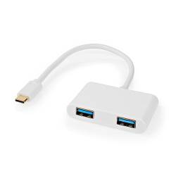 Nedis CCGP65960WT02 USB-C 3.0-Adapter | USB-C Male - 2x USB-A Male | 0,2 m