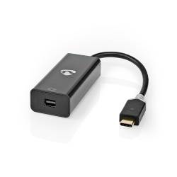 Nedis CCBW64452AT02 USB-Adapter | USB 3.2 Gen 1 | USB Type-C™ Male | Mini DisplayPort | 0.20 m | Rond | Verguld | PVC...