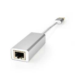 Nedis CCTB61950AL02 USB-Adapter | USB 3.2 Gen 1 | USB Type-A | RJ45 Female | Verguld | Recht | 0.20 m | Rond | Gebrei...