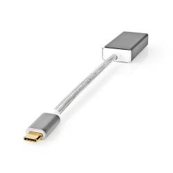 Nedis CCTB64450AL02 USB-Adapter | USB 3.2 Gen 1 | USB-C™ Male | DisplayPort Male | 5 Gbps | 0.20 m | Rond | Verguld |...