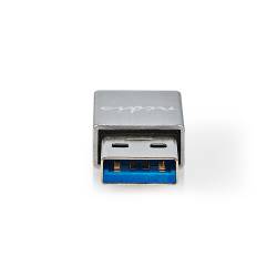 Nedis CCTB60925AL USB-Adapter | USB 3.2 Gen 1 | USB-A Male | USB Type-C™ Female | Vernikkeld | Recht | Aluminium | Zi...