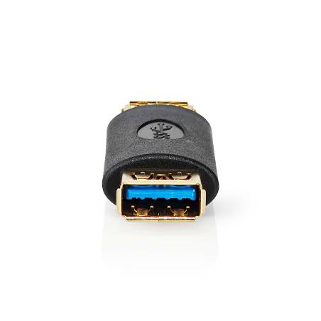 Nedis CCBW60900AT USB-Adapter | USB 3.2 Gen 1 | USB-A Female | USB-A Female | 5 Gbps | Verguld | Antraciet | Doos