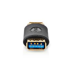 Nedis CCBW60900AT USB-Adapter | USB 3.2 Gen 1 | USB-A Female | USB-A Female | 5 Gbps | Verguld | Antraciet | Doos