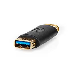 Nedis CCBW60900AT USB-Adapter | USB 3.2 Gen 1 | USB-A Female | USB-A Female | 5 Gbps | Verguld | Antraciet | Doos