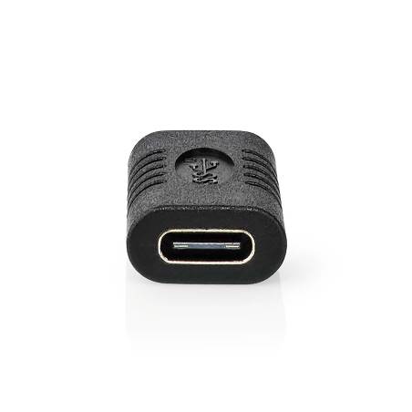 Nedis CCGP64900BK USB-Adapter | USB 3.2 Gen 2 | USB-C™ Female | USB-C™ Female | 10 Gbps | Vernikkeld | Zwart | Polybag