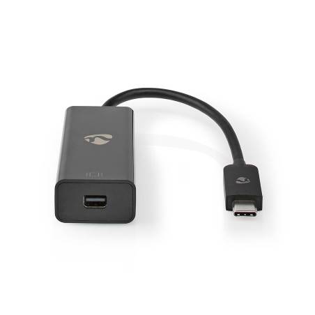 Nedis CCGB64453BK02 USB-Adapter | USB 3.2 Gen 1 | USB-C™ Male | Mini DisplayPort Female | 0.2 m | Rond | Vernikkeld |...