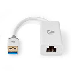 Nedis CCBW61950WT02 USB-A Adapter | USB 3.2 Gen 1 | USB-A Male | RJ45 Female | 1 Gbps | 0.20 m | Rond | Verguld | PVC...