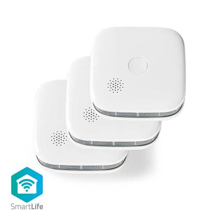 Nedis WIFIDS20WT3 SmartLife Rookmelder | Wi-Fi | Batterij Gevoed | Levenscyclus sensor: 10 Jaar | EN 14604 | Max. bat...