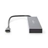 Nedis UHUBU3470AT USB-Hub | 1x USB-C™ 3.2 Gen 2 Male | USB-C™ 3.2 Gen 2 Female with PD 3.0 / 3x USB-C™ 3.2 Gen 2 Fema...