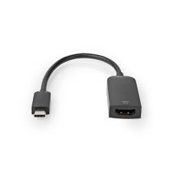 Nedis CCGB64652BK02-old USB-C™ Adapter | USB 3.2 Gen 1 | USB-C™ Male | HDMI™ Female | 4K@60Hz | 0.20 m | Rond | Verni...
