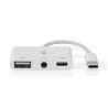 Nedis CCGB64790WT01 USB Multi-Port Adapter | USB 2.0 | USB-C™ Female | USB-A Female / USB-C™ Female / 3,5 mm Female |...