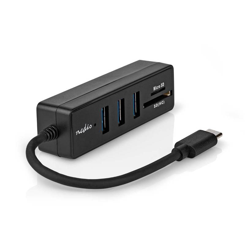 Nedis CCGB64250BK01 USB-Hub | 1x USB-C™ | 3x USB A Female | 5-Poorts poort(en) | USB 3.2 Gen 1 | USB Gevoed | 5 Gbps ...