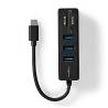 Nedis CCGB64250BK01 USB-Hub | 1x USB-C™ | 3x USB A Female | 5-Poorts poort(en) | USB 3.2 Gen 1 | USB Gevoed | 5 Gbps ...