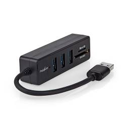 Nedis CCGB61250BK01 USB-Hub | USB-A Male | 3x USB A Female | 5-Poorts poort(en) | USB 3.2 Gen 1 | USB Gevoed | 5 Gbps...