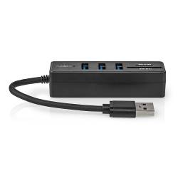 Nedis CCGB61250BK01 USB-Hub | USB-A Male | 3x USB A Female | 5-Poorts poort(en) | USB 3.2 Gen 1 | USB Gevoed | 5 Gbps...