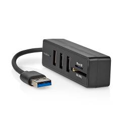 Nedis CCGB61250BK01 USB-Hub | USB-A Male | 3x USB A Female | 5-Poorts poort(en) | USB 3.2 Gen 1 | USB Gevoed | 5 Gbps...