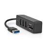 Nedis CCGB61250BK01 USB-Hub | USB-A Male | 3x USB A Female | 5-Poorts poort(en) | USB 3.2 Gen 1 | USB Gevoed | 5 Gbps...