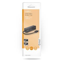 Nedis CCGB61250BK01 USB-Hub | USB-A Male | 3x USB A Female | 5-Poorts poort(en) | USB 3.2 Gen 1 | USB Gevoed | 5 Gbps...