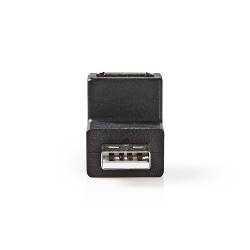 Nedis CCGB60940BK USB-A Adapter | USB 2.0 | USB-A Male | USB-A Female | 480 Mbps | Rond | Vernikkeld | PVC | Zwart | ...