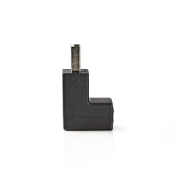 Nedis CCGB60940BK USB-A Adapter | USB 2.0 | USB-A Male | USB-A Female | 480 Mbps | Rond | Vernikkeld | PVC | Zwart | ...