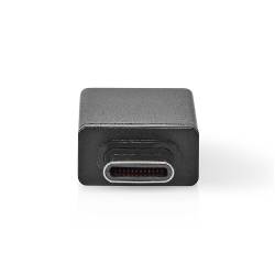 Nedis CCGB64915BK USB-C™ Adapter | USB 3.2 Gen 1 | USB-C™ Male | USB-A Female | 5 Gbps | OTG | Rond | Vernikkeld | Zw...