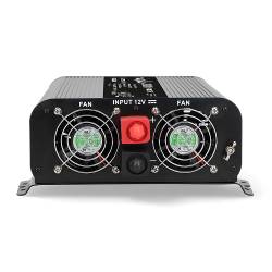 Nedis PIP200012FBK Inverter Pure Sinusgolf | Ingangsvoltage: 12 V DC | Apparaat stroomoutput: Type F (CEE 7/3) / USB-...