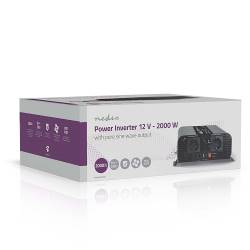 Nedis PIP200012FBK Inverter Pure Sinusgolf | Ingangsvoltage: 12 V DC | Apparaat stroomoutput: Type F (CEE 7/3) / USB-...