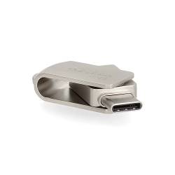 Nedis FDRIUC364SI Flash Drive | 64 GB | USB-A / USB-C™ | Leessnelheid: 90 MB/s | Schrijfsnelheid: 20 MB/s