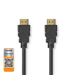 Nedis CVGL34050BK10 Premium High Speed ​​HDMI™-Kabel met Ethernet | HDMI™ Connector | HDMI™ Connector | 4K@60Hz | 18 ...