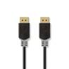 Nedis CCBW38010AT20 DisplayPort-Kabel | DisplayPort Male | DisplayPort Male | 8K@60Hz | Verguld | 2.00 m | Rond | PVC...