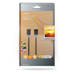 Nedis CCBW38010AT20 DisplayPort-Kabel | DisplayPort Male | DisplayPort Male | 8K@60Hz | Verguld | 2.00 m | Rond | PVC...