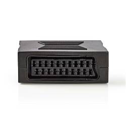 Nedis CVGB31950BK SCART-Adapter | SCART Female | SCART Female | Vernikkeld | Recht | ABS | Zwart | 1 Stuks | Doos