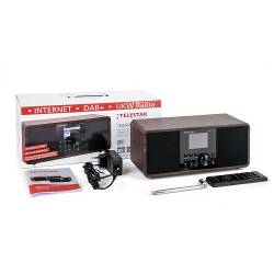 Telestar 30-200-01 DIRA S 24i Multifunctionele Stereo Radio DAB+ / FM / Internet / Bluetooth Hout