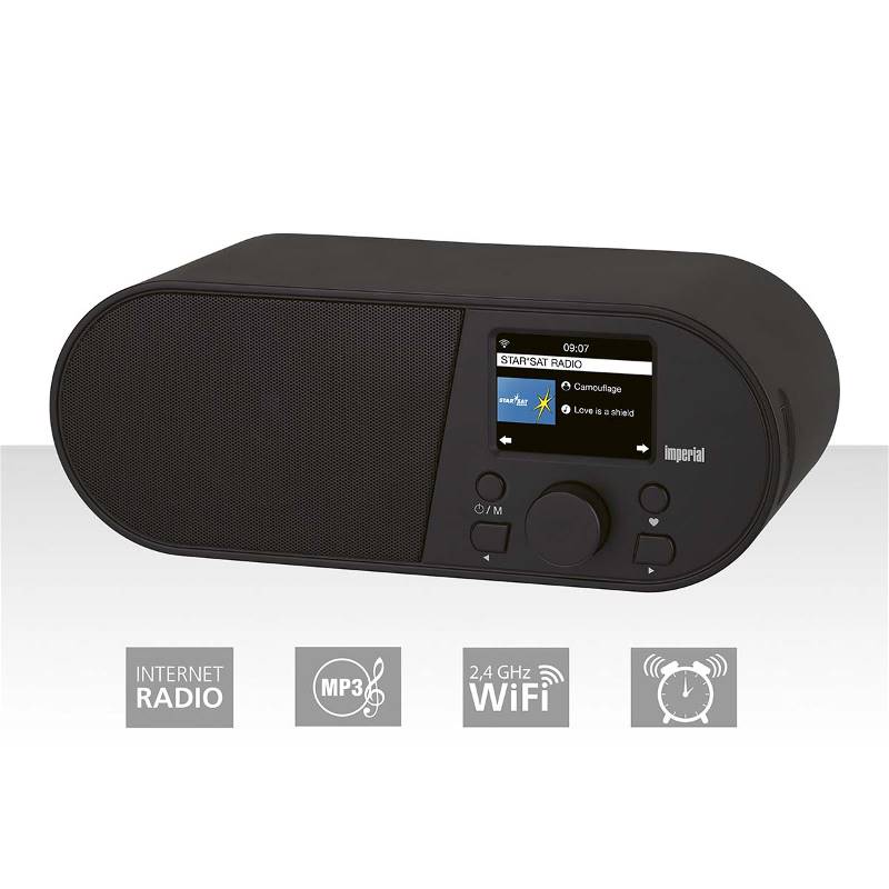 Imperial 22-315-00 i105 WLAN internetradio met 2,4 inch kleurenscherm, zwart