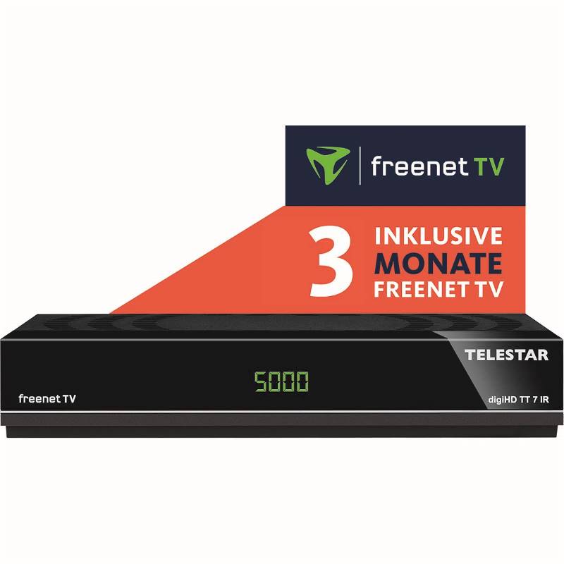 Telestar 5310502 digiHD TT 7 IR Compact DVB-T2/DVB-C HDTV ontvanger incl. 3 maanden freenet