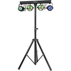 Ibiza Light DJLIGHT60 Licht standaard met 2 rgbw par cans + 2 rgbwa moon flowers (0)