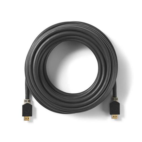 Nedis CVBW34000AT100 High Speed HDMIT-kabel met Ethernet | HDMIT-connector - HDMIT-connector | 10 m | Antraciet
