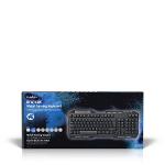 Nedis GKBD200BKUS Gaming-toetsenbord | RGB-verlichting | USB 2.0 | US International | Metalen design