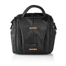 Nedis CBAG200BK Camera-schoudertas | 152 x 146 x 65 mm | 2 binnenvakken | Zwart/oranje