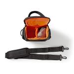 Nedis CBAG200BK Camera-schoudertas | 152 x 146 x 65 mm | 2 binnenvakken | Zwart/oranje