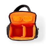 Nedis CBAG200BK Camera-schoudertas | 152 x 146 x 65 mm | 2 binnenvakken | Zwart/oranje