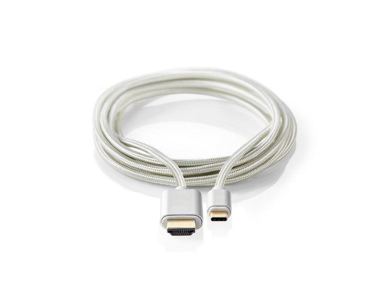 Nedis CCTB64655AL20 USB-CT Cable | USB-CT Male - HDMIT Male | 2.0 m | Aluminium